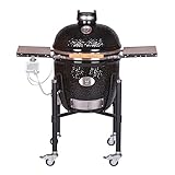 Monolith Classic BBQ Guru Pro-Serie 2.0 - Black inkl. Gestell & Seitentische