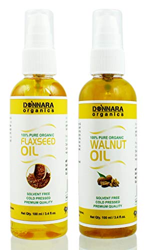 100% Pure Flaxseed oil | Alsi ka Tel and Walnut oil Combo of 2 Bottles of 100 ml(200 ml)