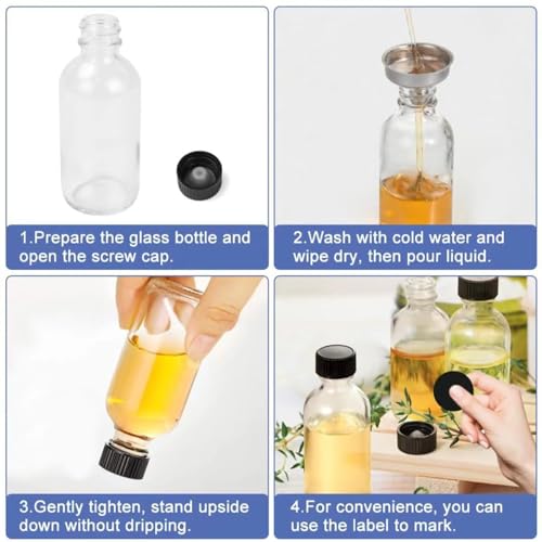 Frascos pequeños de cristal para guardar remedios caseros y dosificar líquidos 7