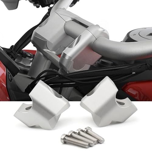 Guidon riser pour Multistrada V4 finition argent anodisé premium