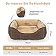 JOEJOY Hundebett Mittelgroße Hunde, Hundekorb Waschbar Flauschig, rutschfeste Plüsch Hundebetten, 76x61x23cm, Hundekörbchen für Mittelgroße und Große Katzen und Hunde