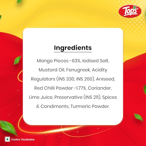 Image of TOPS Gold Mango Pickle - 900 gm | Prepared with the goodness of Mustard Oil (Pack of 3)