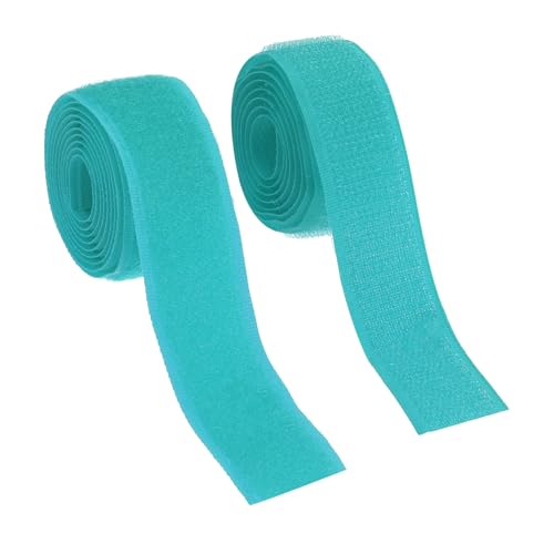 YELARXI Ruban velcro a coudre non-adhesif 1" x 1 verges bleu clair