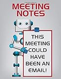 Meeting Notes: Funny Meeting Notebook with Action Items