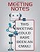 Meeting Notes: Funny Meeting Notebook with Action Items
