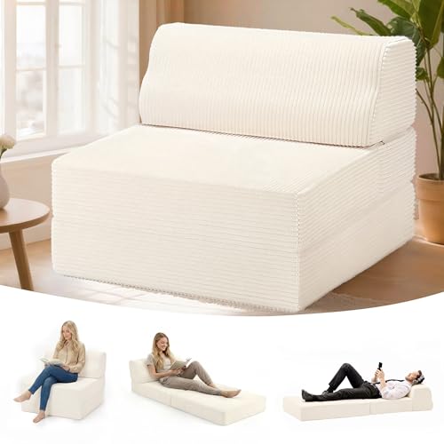 Kasunpul Folding Sofa Bed with Pillow, Memory Foam Fold Out...
