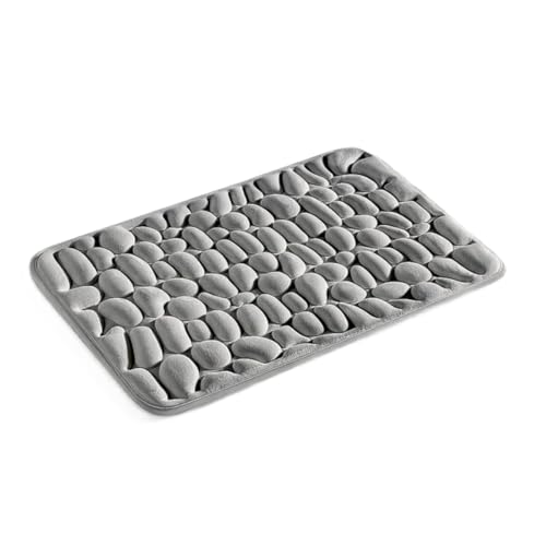 Awlve Original la Berge Tapis de Bain Tapis de Bain Galet la Berge, Tapis de Sol Absorbant et Antidérapant, Convient Aux Salles de Bains et Aux Lavabos (40 *...