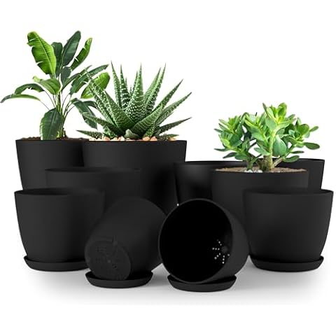 Utopia Home Plastic Planters 10 Pack Cover