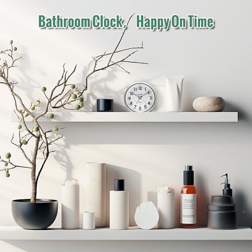 Image of Lamisola 4 Inch Alarm Clock for Bedrooms, Small Analog Desk Clock, Silver | Battery Operated Bedside Clock for Bedroom Bathroom Home Nightstand Shelf, Night Light Snooze, Minimalist Clocks for Seniors
