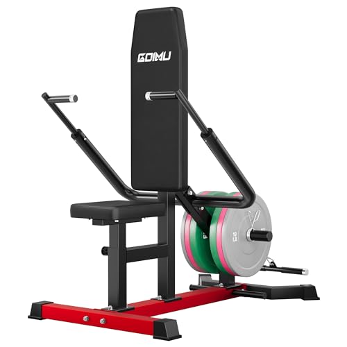 Goimu SD01 Seated Dip Machine, 400LBS Strength Training Upper Body Machine with Tricep Dip Press & Cable Bar for Home Gym, Compact Design for Chest, Biceps, and Triceps Workout (Red-100lbs-c)