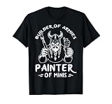 Gaming Builder Armies Painter Minis RPG Gamer Men Boys Kids T-Shirt, Men, Black, 3X-Large