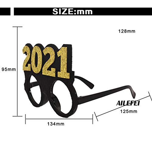 NUOBESTY 2021 Óculos de festa divertidos óculos de ano novo 2021 para lembranças de fotos, lembrança