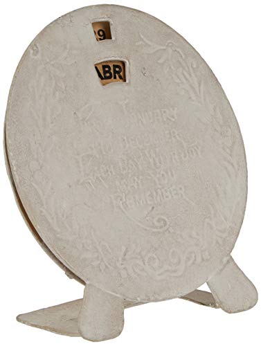 BETTER & BEST Q B&B Q BETTER & BEST Blanco Calendario Rueda, Medidas 10,5x4,5x9,7 cm, Material: Metal, Talla única