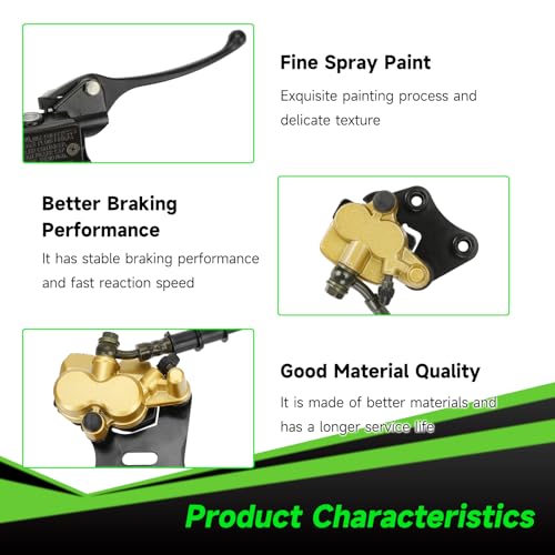 Image of Pit Bike Front Brake & 12mm Rear Hydraulic Disc Brake Caliper Assembly Compatible with Apollo SSR 125cc 110cc Tao Tao Coolster Roketa X-pro 4-Stroke 50cc 70cc 90cc Chinese Dirt Bike Parts