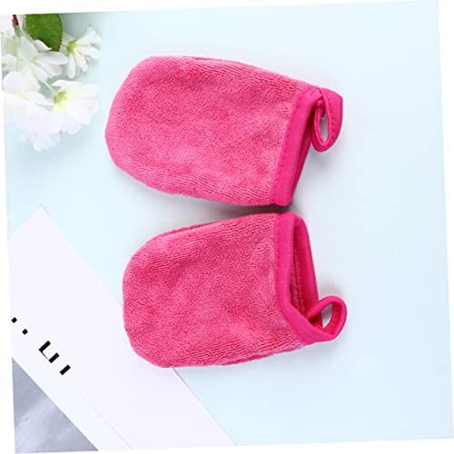 Beavorty 3 Pçs Luva De Banho Esponja De Pó De Maquiagem Microfibra Toalha De Rosto Removedor De Maqu