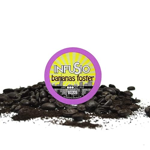 96 Count - Bananas Foster Coffee, Single Serve Coffee Pods For Keurig K Cup® Brewers - Infusio Premium Roasted Coffee (Bananas Foster, 96 Count Compatible With 2.0)… #TOP2