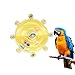 MANON ROSA Bird Toys for Parakeets: Colorful Interactive Spinning Wheel Rattle & Chew Beak Exercise for Small Medium Parrots Cockatiels Conures Lovebirds Anxiety Reduction Yellow