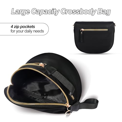 Checkered Crossbody Bag,Nylon Bum Bags for Women Crossbody,Spacious Sling Bag Purse Fanny Packs with Shoulder Strap4