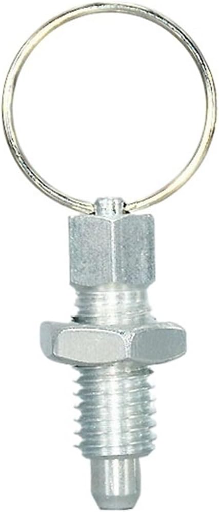 IOFIT 1pcs Galvanized Spring Plunger Pin Indexing Plungers with Pull Lock up M6 M8 M10 M16 (Size : Silvery, Color : M16-1.5-10mm)