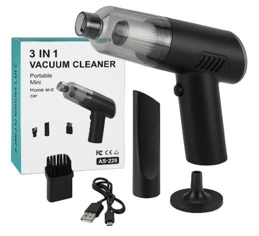 3-in-1 Portable Mini Vacuum Cleaner — Cordless Handheld Dust Remover for Home, Office & Car with Blower & Duster Multiple Attachments Mini Handheld Rechargeable Cordless Wireless Vacuums-picture-26