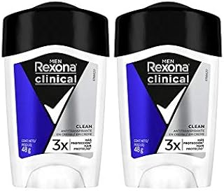 Kit Desodorante Antitranspirante Rexona Men Clinical Clean 48g - 2 Unidades