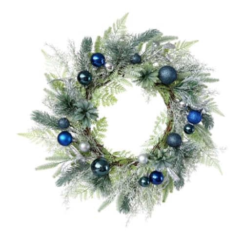 Couronne de Noël artificielle réutilisable pour porte et intérieur