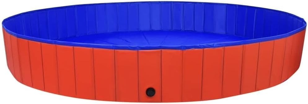 Foldable Dog Swimming Pool for Large Dogs, 118.1 Inch Extra Large Portable Pet Bathing Tub, Durable PVC Kiddie Pool for Dogs, Cats, and Kids, Summer Outdoor Cooling Pool