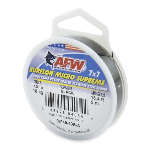 Fil de ligne en acier Surflon Micro Supreme 7x7 inoxydable et nylon