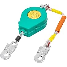 23 Self Retracting Lifeline 330lbs Fall Arrester Retractable Fall Protection Safety Harness with Alloy Steel Hook & Steel Wire Rope for Roofing, Climbing, Construction, Work at Height