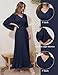 DRESSTELLS Mother of Bride Dresses for Women, Lace Sleeve V Neck Formal Wedding Guest Dress for Bridesmaid Evening Party Prom Homing Church, Navy S