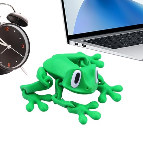 Aimant Grenouille,Modèle de Jouet Grenouille Réaliste à Articulations Mobiles | Décoration Mobile pour Voyage Fête Bureau Collection Maison École Fille Garçon