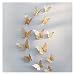 Produktbild Tefamore 12 PCs 3D Hollow Wall Aufkleber Butterfly Kühlschrank Gold und Silber Dicke Papier Karte für Home Dekoration (C)