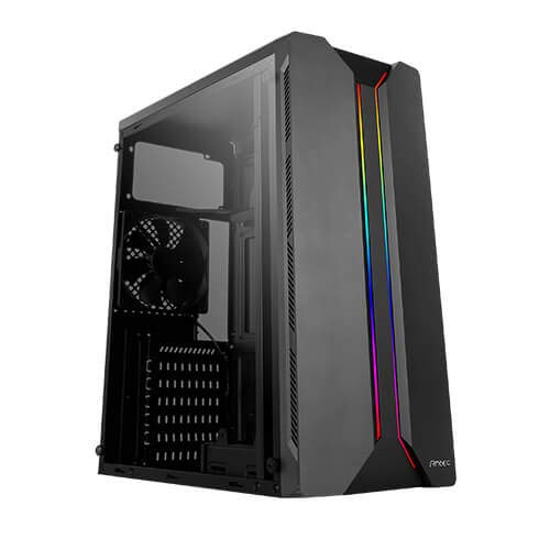 Antec Nx110 Argb, Nx Series ATX Mid Tower Gaming Case with Windowed Side Panel and USB 3.0 - Tempered Glass, Black