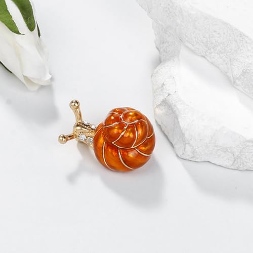 Image of Enamel Conch Shell Brooch for Women Snail Brooches Lapel Pin Elegant Dress Accessories Mother's Day Gift
