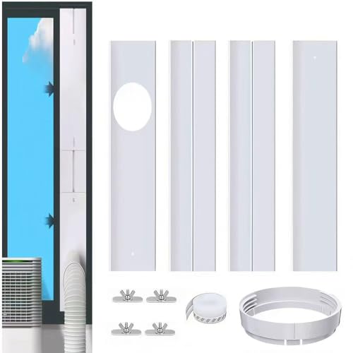 Fensterabdichtung Klimaanlage Platte für Mobile Klimageräte 4 Stück Fenster Klimaanlage Abdichtung Kit Fensterdurchführung Klimaanlage für Klimaanlage Abluftschlauch 150mm für Schiebefenster