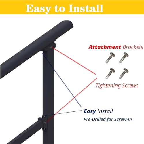 Buying Guide Metty Metal Handrails, Handrails for Outdoor Steps,3