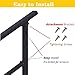 Hand Rails for Outdoor Steps,3 Step Stair Handrail & Indoor Stair Railing Kit，Black Railings for Outdoor Steps and Hand Rails for Seniors for Porch (3 Step)
