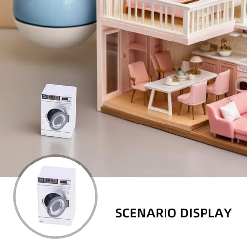 Sewroro Miniature Washing Machine Toy for Dollhouse - Realistic Washer Dryer Model, Tiny Laundry Room Furniture, Kids\' Pretend Play Household Appliance Accessory - Thumbnail 6