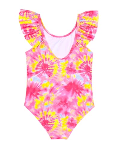 CHILDRENSTAR Girls Swimsuit One Piece Swimsuits Ruffle Bathing Suit Kids Beach Swimwear UPF 50+2