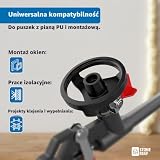Pistolet dozujący do pianki PU – pistolet dozujący z metalu z powłoką teflonową | ergonomiczny uchwyt do precyzyjnego nakładania pianki budowlanej i pianki montażowej | profesjonalne narzędzie do