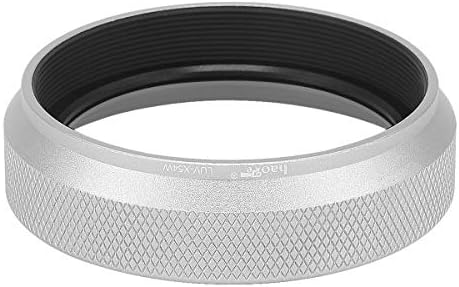 Haoge LUV-X54W Metal Lens Hood Shade with MC UV Protection Multicoated Ultraviolet Lens Filter for Fujifilm Fuji X100V Camera Silver