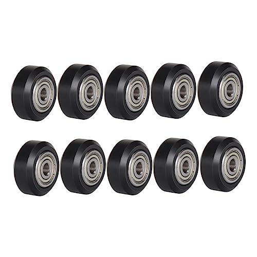 FUNOMOCYA 10pcs 3d Printer Plastic Pulley V-groove Passive round Wheel for Smooth Operation and Wear Resistance
