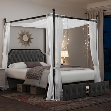 canopy bed with headboard