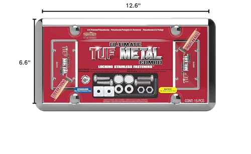 Cruiser Accessories 64310 Ultimate Tuf Metal Combo License Plate Frame/Shield, Chrome/Clear