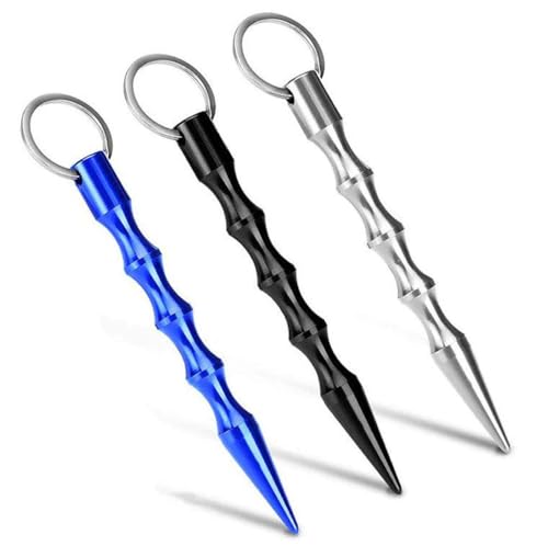 ShipeeKin 3pcs kubotan llavero Kubotan con anilla de seguridad y llavero (ergonómicos)
