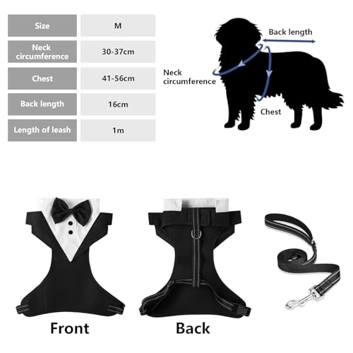 Smoking Fliege für Hunde Hund Hochzeit Anzug Hund Katze Smoking Kragen Formales Hunde-Smoking-Bandana Hund Smoking Bandana Halsband für Geburtstag Hochzeit Kleine Mittlere Hunde