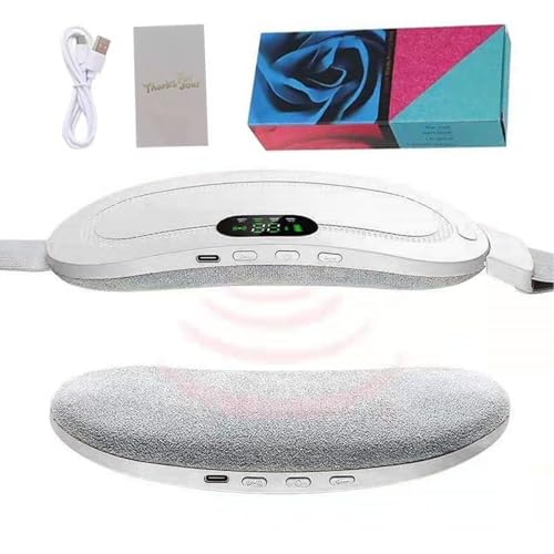 Almohadilla térmica inalámbrica para cólicos menstruales - Cinturón uterino portátil y cálido para aliviar el dolor de espalda | Compresa caliente de temperatura constante, masaje vibratorio, chip