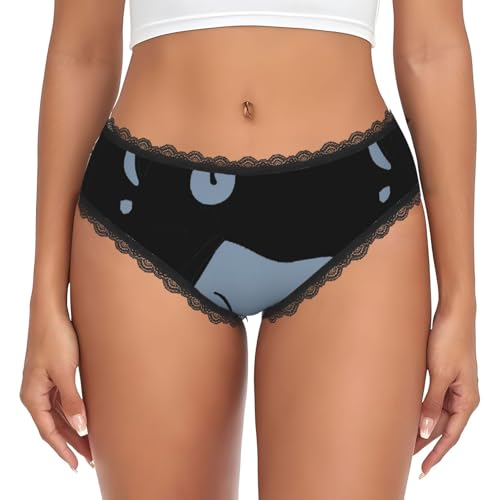 LMNvbz Ram Zodiac Sign Print - Bragas de encaje para mujer, suaves, transpirables, cobertura completa, elásticos, para un uso diario cómodo, Negro, S