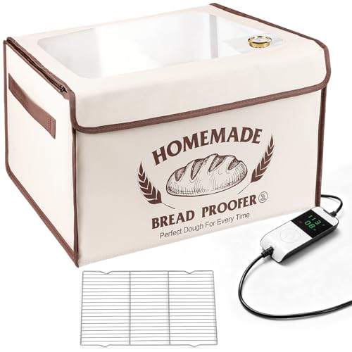 Bread Proofing Box with Shelf,Foldable dough proofing box with 50-130℉