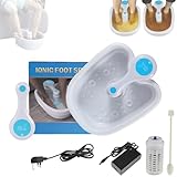 Ionen Fußbad, Ionic Detox Fußbad, Elektrolyse Fussbad Entgiftung Set, Ionen-Fussbad-System, Tragbare Foot Spa für Fördert die Durchblutung und lindert Müdigkeit (B)